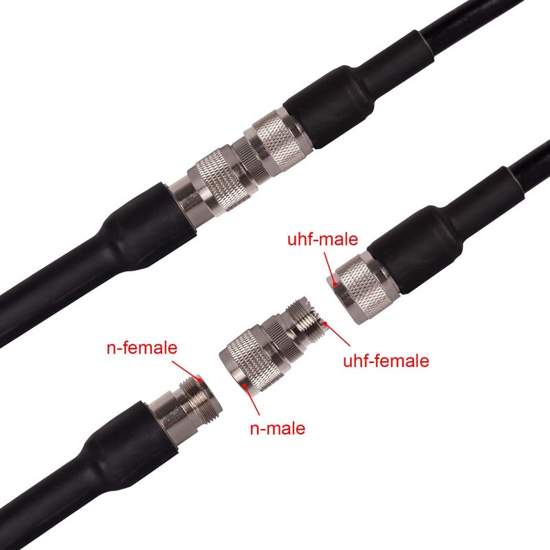 XRDS -RF N Male to UHF Female Adapter N Connector to PL-259 SO-239 Coax RF Coaxial Cable Connectors Pack of 5 (NOT for TV) - Image 5